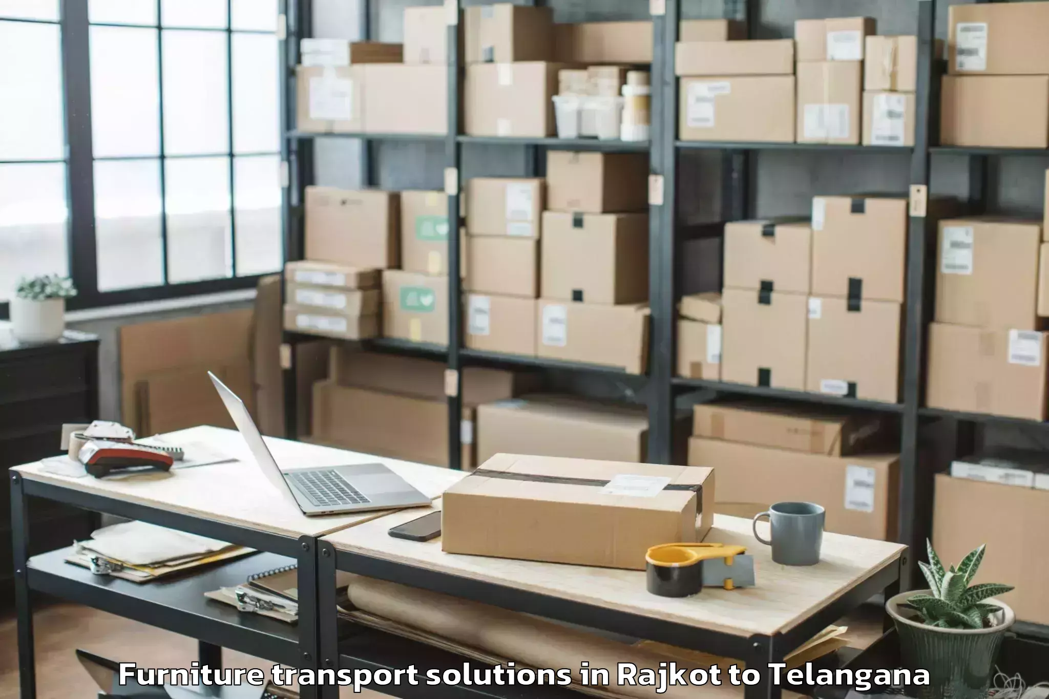 Rajkot to Yadagirigutta Furniture Transport Solutions Booking